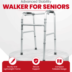 MH301 HEIGHT ADJUSTABLE FOLDING WALKER ALUMINIUM